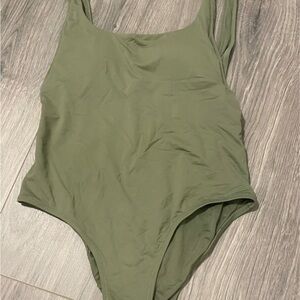 Zara Olive Green One Piece Swimsuit
